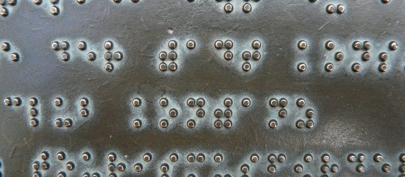 Braille Font Keys Metal Plate