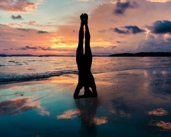 Yoga Stand In Hands Silhouette  - DanaTentis / Pixabay