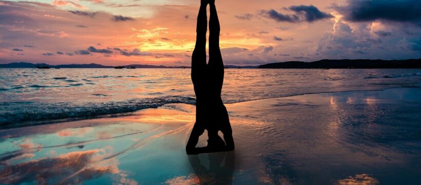 Yoga Stand In Hands Silhouette  - DanaTentis / Pixabay