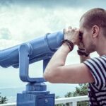 tower viewer, man, travel