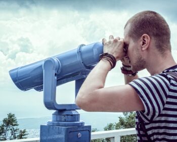 tower viewer, man, travel