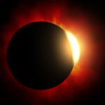 solar eclipse, sun, night sky
