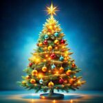 ai generated, christmas tree, christmas, decoration, background, garland, decor, nature, tree, holiday, xmas